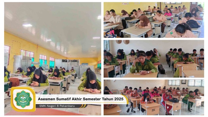 SMK Negeri 8 Pekanbaru Menggelar Asesmen Sumatif Akhir Semester 2025